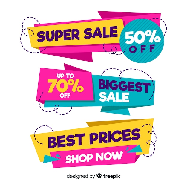 Verkoop banners