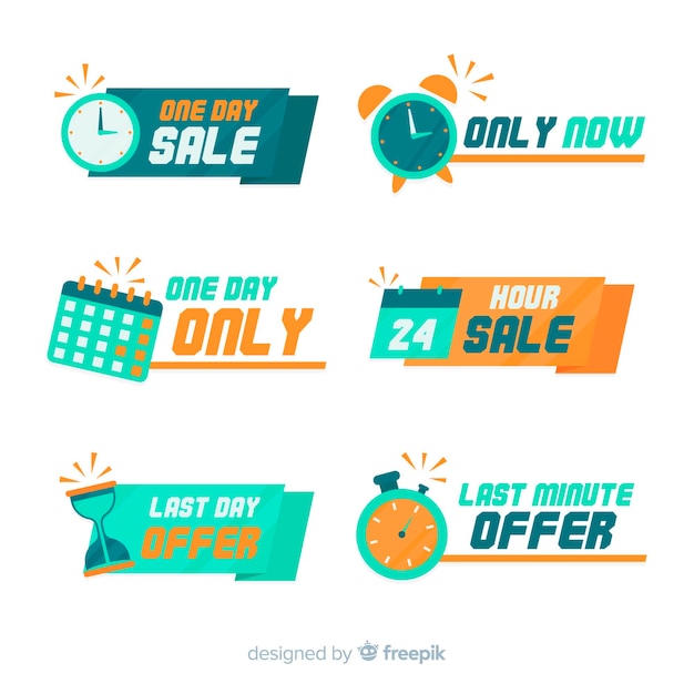 Gratis vector verkoop countdown banner collectie