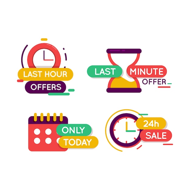 Gratis vector verkoop countdown banner collectie