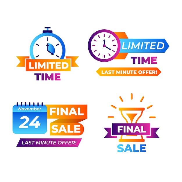 Gratis vector verkoop countdown banner collectie