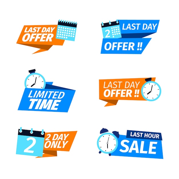 Gratis vector verkoop countdown banner collectie