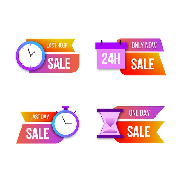 Gratis vector verkoop countdown banner collectie