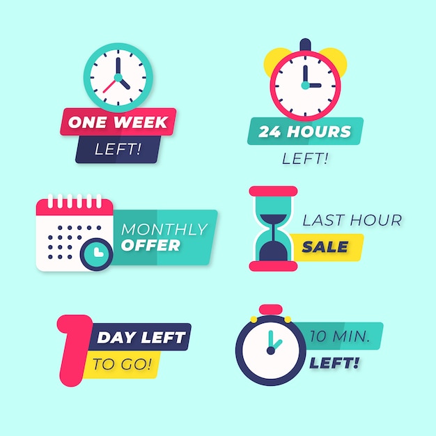 Gratis vector verkoop countdown banner collectie