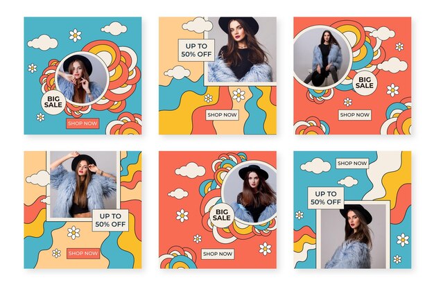 Verkoop instagram postverzameling