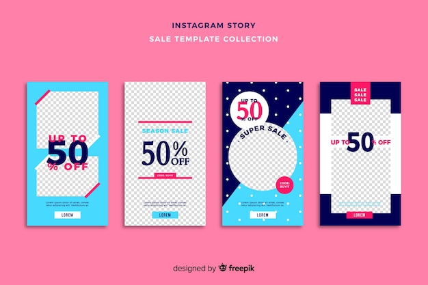 Gratis vector verkoop instagram verhalen templates-collectie