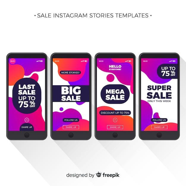 Verkoop instagram verhalen templates-collectie