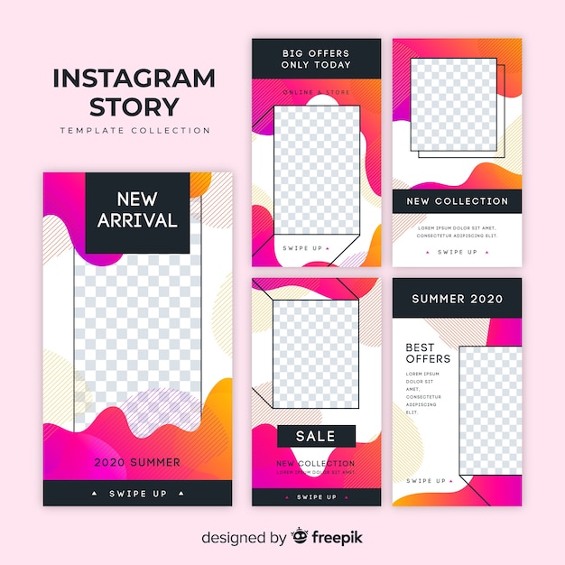 Verkoop instagram verhalen templates-collectie