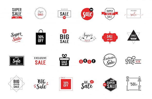 Gratis vector verkoop label collectie