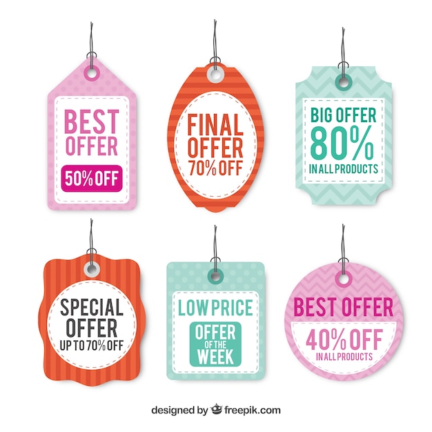 Gratis vector verkoop tags