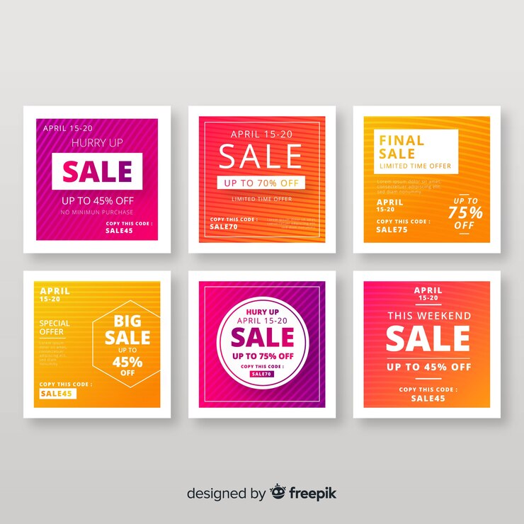 Gratis Vector verkoop webbanner voor sociale media