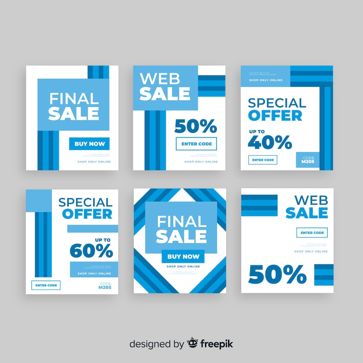 Gratis Vector verkoop webbanner voor sociale media