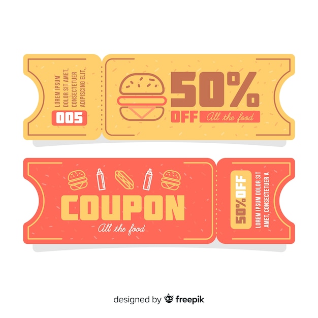 Gratis vector verkoopconcept met coupon