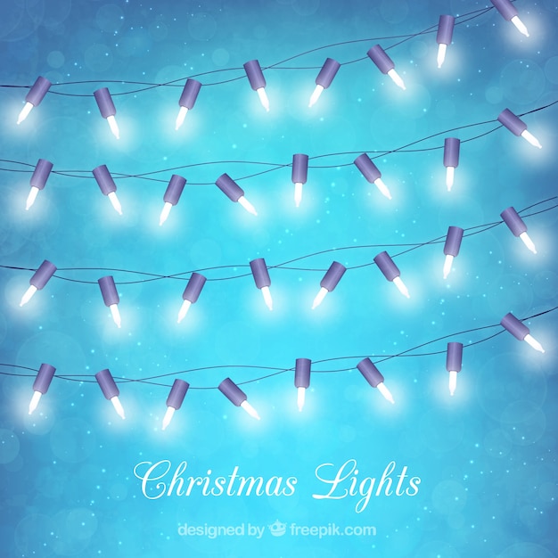 Gratis vector verlichting voor kerstviering