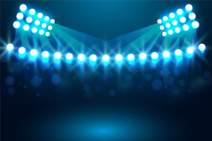Gratis Vector verlichtingseffect van het stadion