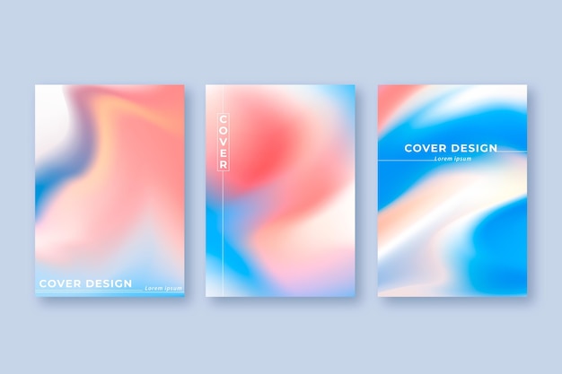 Verloop abstract wazig covers collectie