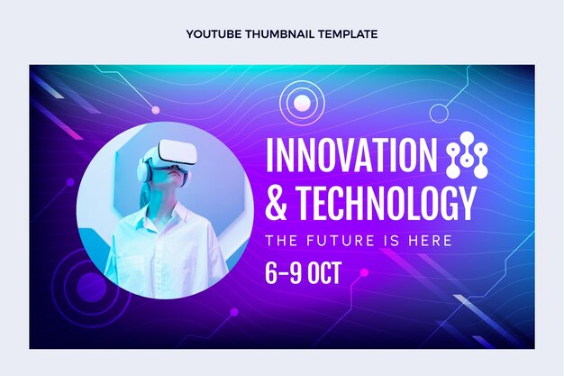 Verloop abstracte technologie youtube thumbnail