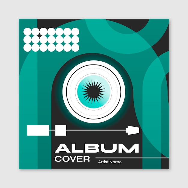 Gratis vector verloop albumhoes sjabloon