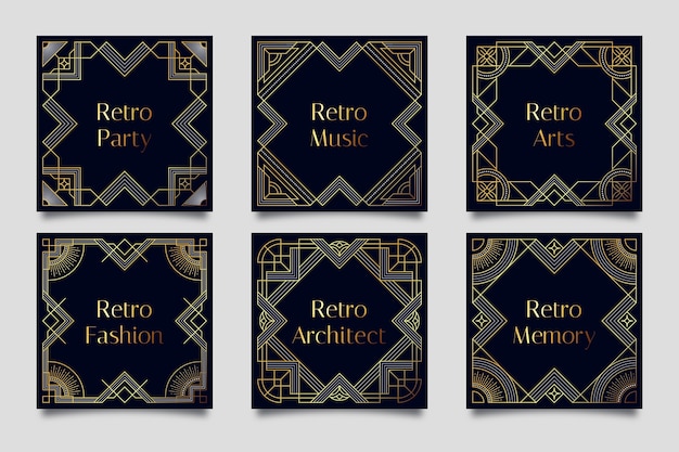 Verloop art deco instagram posts