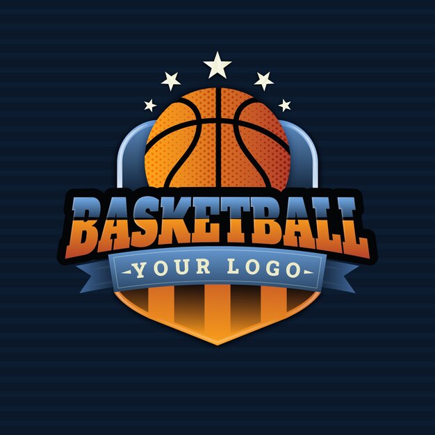 Verloop basketbal logo sjabloon