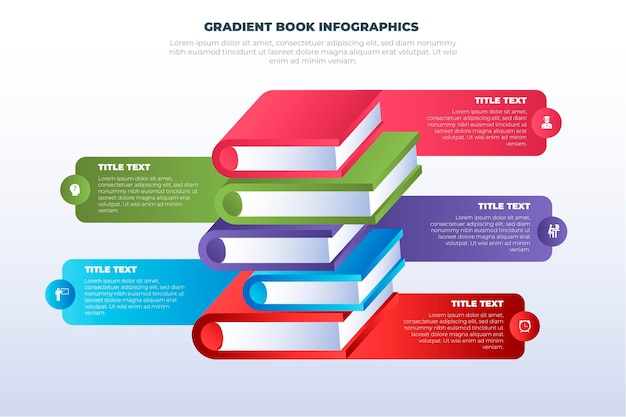 Verloop boek infographics sjabloon