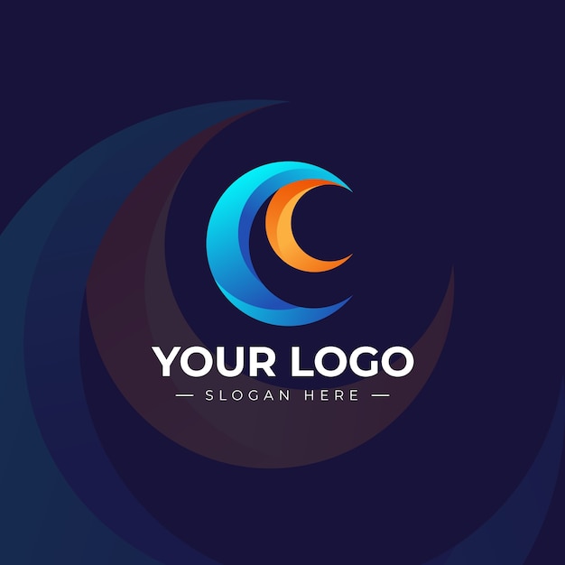 Gratis vector verloop cc-logo sjabloon