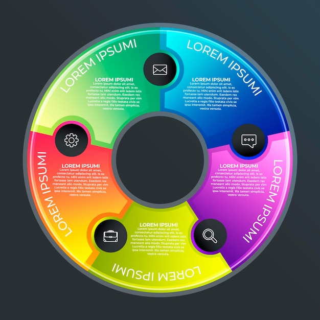 Verloop cirkeldiagram infographic