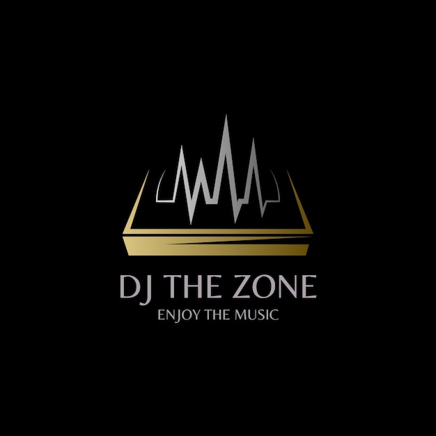 Verloop de zone dj-logosjabloon