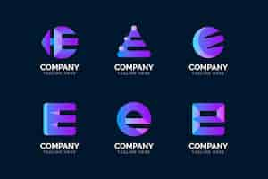 Gratis vector verloop e logo sjabloon set