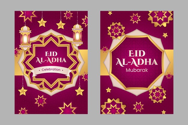 Verloop eid al-adha mubarak wenskaarten collectie