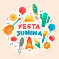 Gratis vector verloop festa junina illustratie