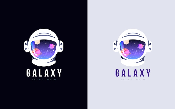 Gratis Vector verloop gekleurd galaxy-logo