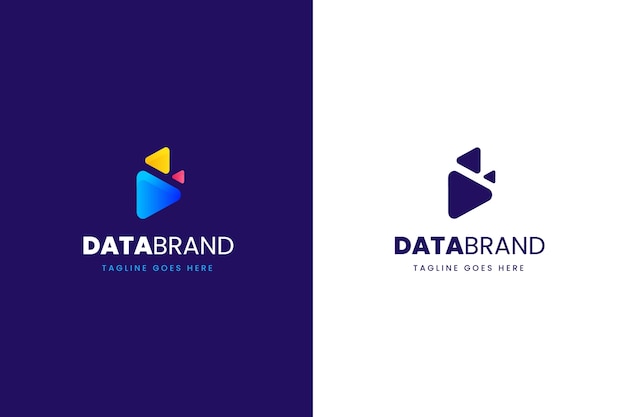 Verloop gekleurde gegevens logo sjabloon