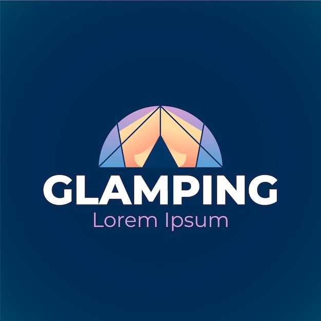Verloop glamping logo sjabloon
