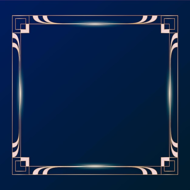 Gratis vector verloop gouden luxe framesjabloon