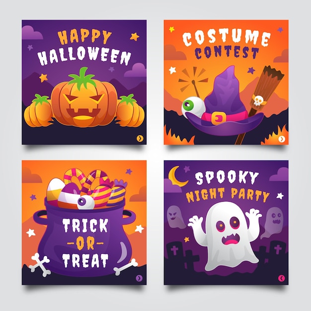 Verloop halloween instagram posts collectie