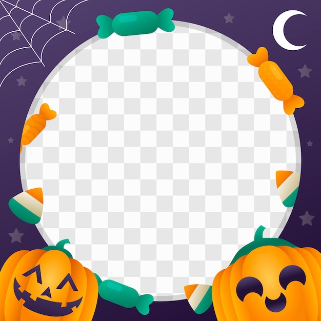 Gratis vector verloop halloween sociale media framesjabloon