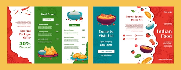 Verloop Indiase restaurantbrochure