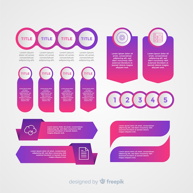 Verloop infographic elementen instellen