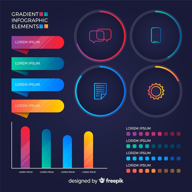 Verloop infographic elementen instellen