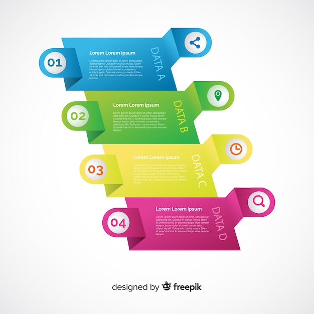 Verloop infographic stappen sjabloon