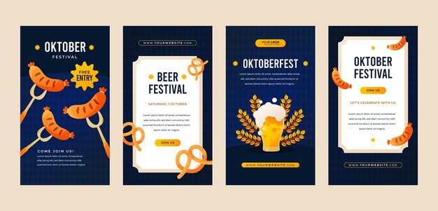 Verloop instagram verhalencollectie voor oktoberfest festival