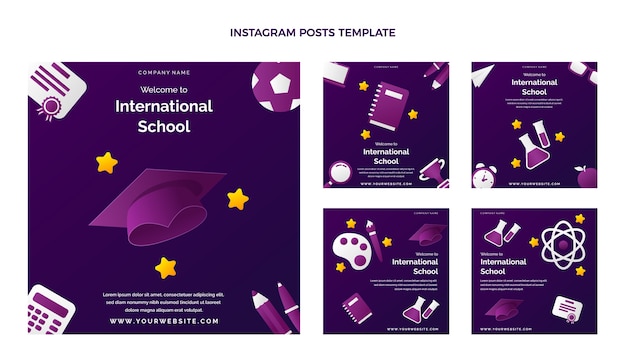 Verloop internationale school instagram posts collectie