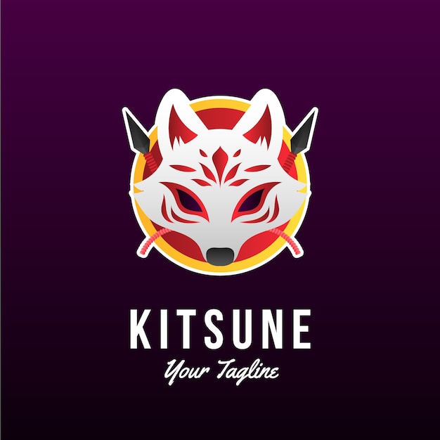 Verloop kitsune logo sjabloon