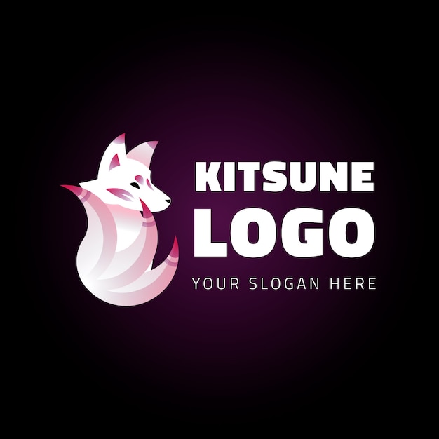 Verloop kitsune logo sjabloon