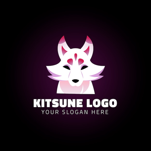 Verloop kitsune logo sjabloon