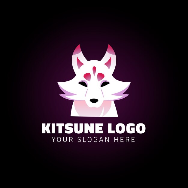 Verloop kitsune logo sjabloon