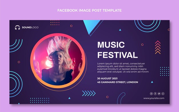 Verloop kleurrijk muziekfestival facebook bericht