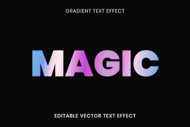 Verloop kleurrijke teksteffect vector bewerkbare sjabloon