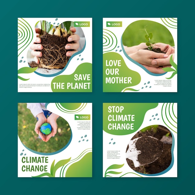 Verloop klimaatverandering instagram posts collectie