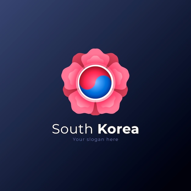 Verloop Koreaans logo sjabloon